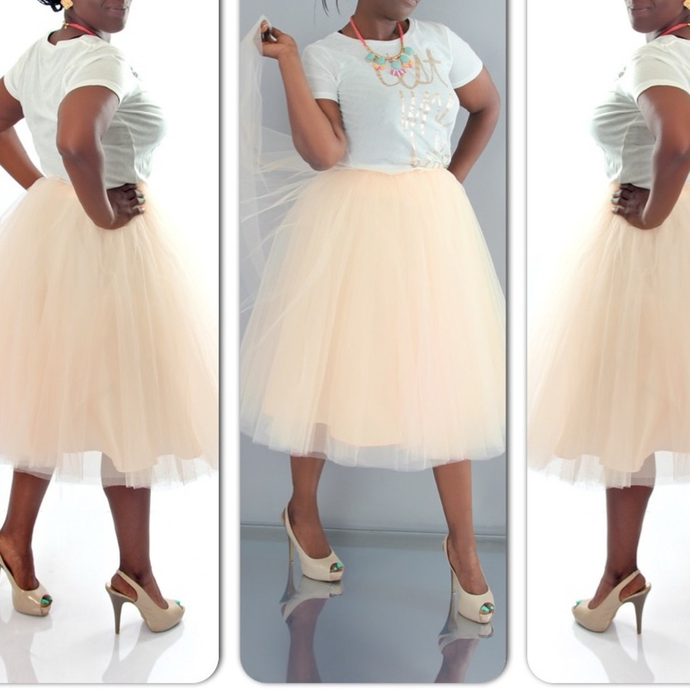 Space 46 - Blush/Peach Tulle Skirt